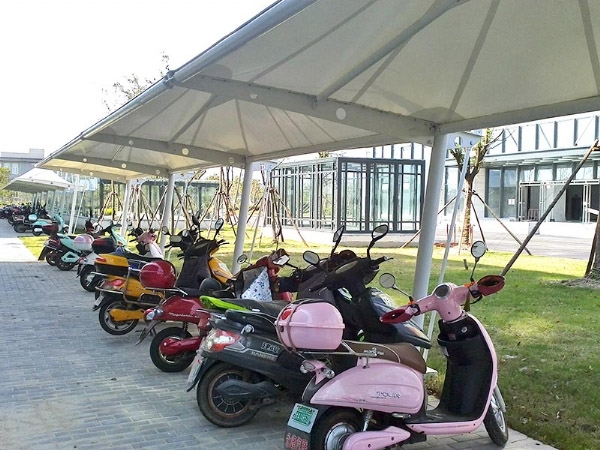 山東充電樁膜結構停車棚廠家